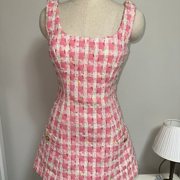 서쿠키 스트로베리 트위드 원피스