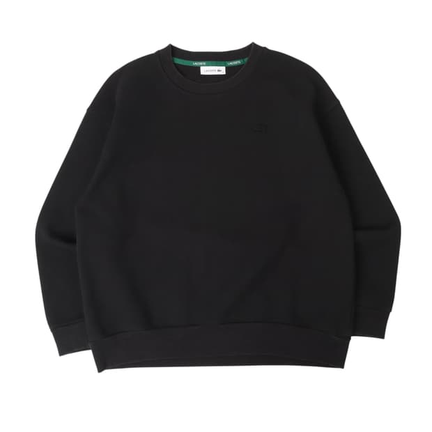 라코스테 블랙 쉐도우 로고 코튼 스웻셔츠
