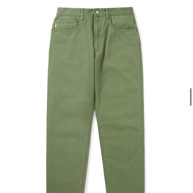 디스이즈네버댓 레귤러핏 데님 올리브