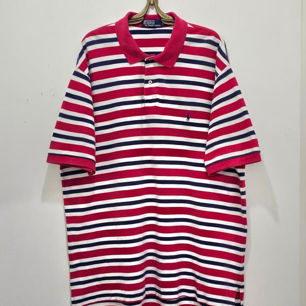 Polo Ralph Lauren 레드 네이비 스트라이프 PK