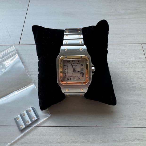 까르띠에 산토스 갈베 콤비 LM 사이즈 판매합니다