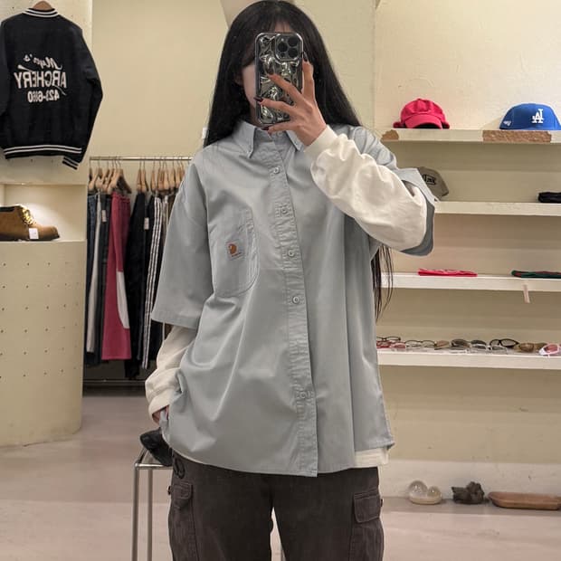 칼하트 원포켓 반팔 워크 셔츠 U1347