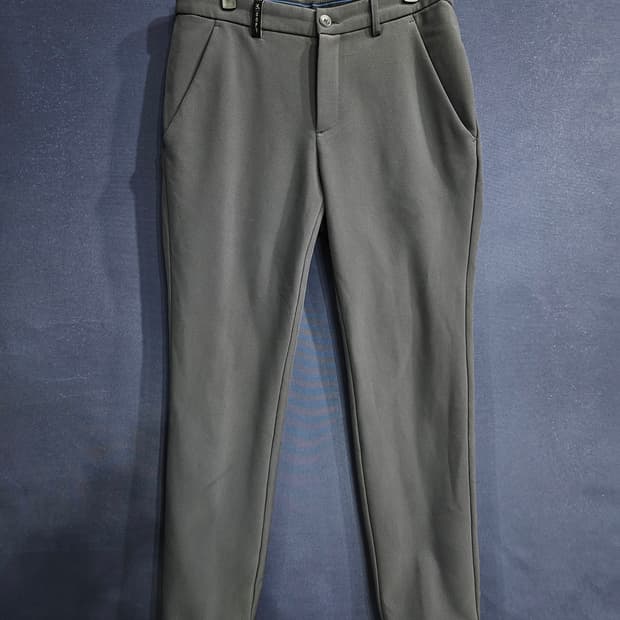 밀레골프 차콜 남성 슬림핏 허리 32 골프 기모팬츠 