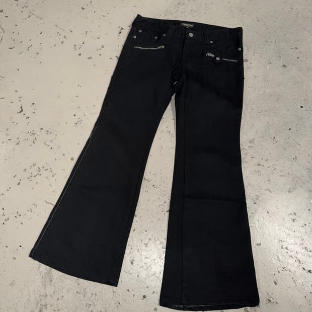 Tornado mart zipper boots-cut pants