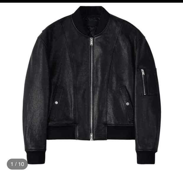 느와르라르메스 가죽자켓 MA-1 48사이즈