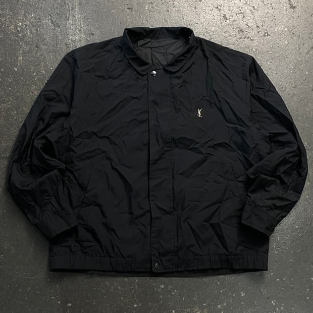 100 입생로랑 폴리쉘 블루종 자켓 