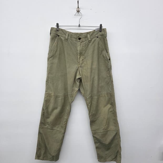 파타고니아 카키 더블니 면바지 허리33인치