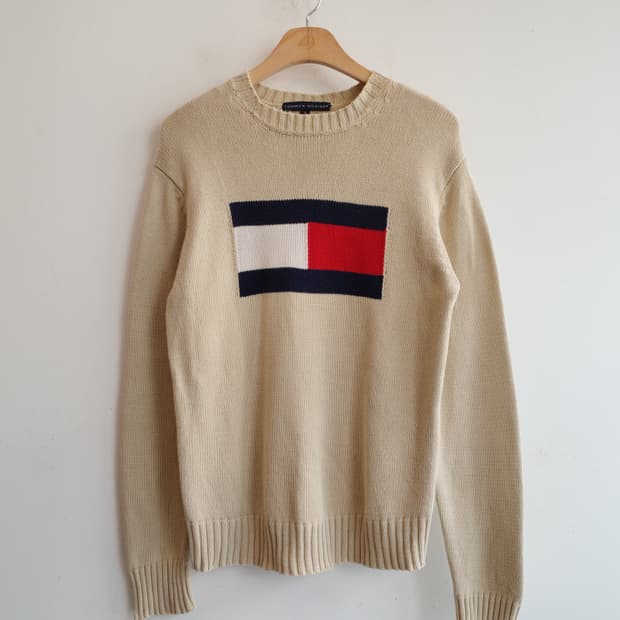 TOMMY HILFIGER 타미 힐피거 코튼 니트 