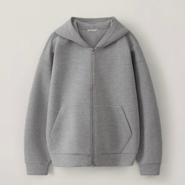 [3] 블랭크룸 네오프랜 후드집업 멜란지 그레이