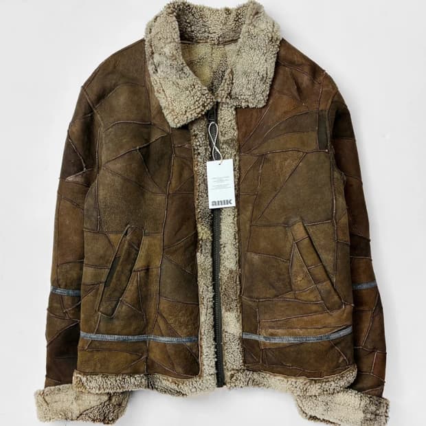 90's Selected B-3 패치워크 무스탕 자켓 PN5531