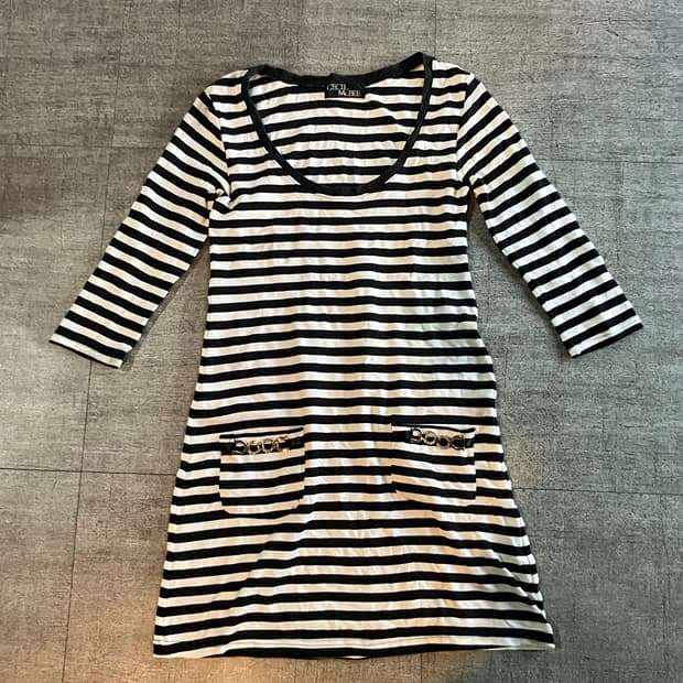 Cecil Mcbee 세실맥비 핀터깔y2k 펑크갸루 스트라이프티셔츠