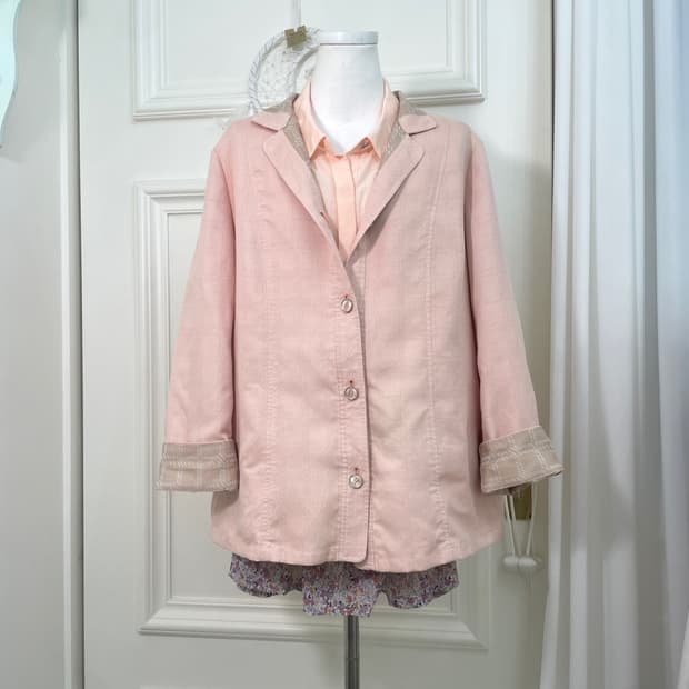 coralpink beige point spring loose jacke
