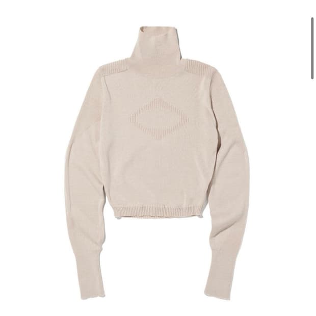 (택O 새상품) 미스치프 터틀넥니트탑 핑크베이지M