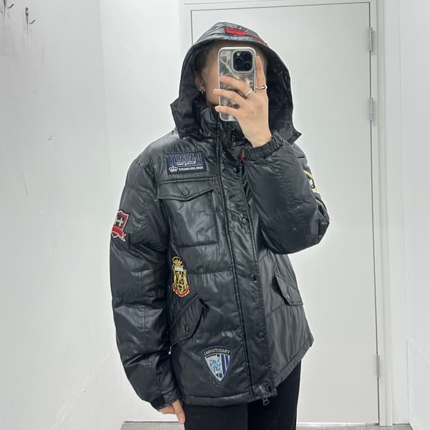 BAD BOY patch detail padding jacket