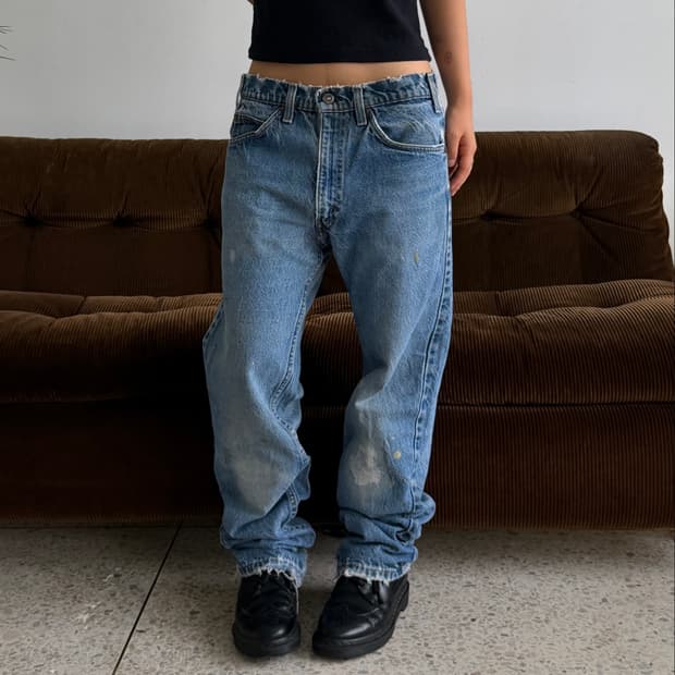 Levi’s 550 USA 오렌지탭 페인트 데님 팬츠