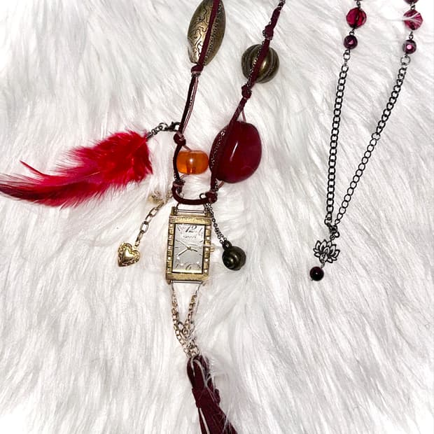 빈티지 커스텀 핸드메이드 시계 목걸이
