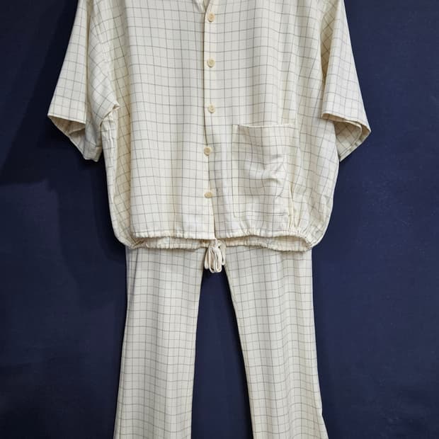 프롬아를 스트라이프 체크 남성 오버핏 100 셋업 