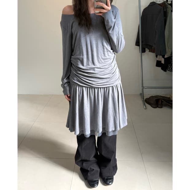 빈티지 셔링 원피스