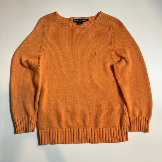 폴로 랄프로렌 오렌지 니트 스웨터