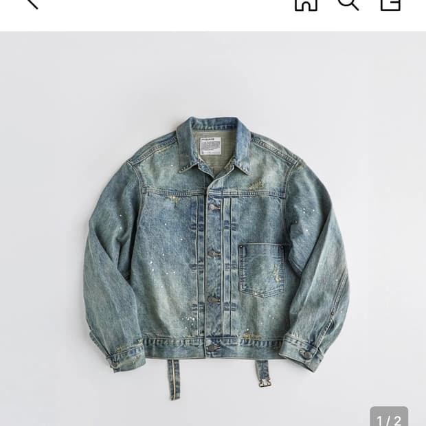 비헤비어 distressed type1 데님 자켓