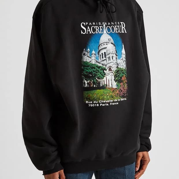 발렌시아가 사크레쾨르 노트르담 오버사이즈 후드티 S