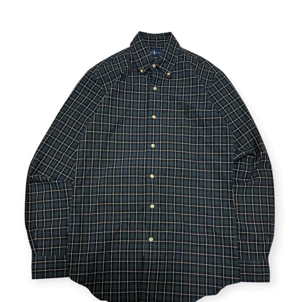 폴로 랄프로렌 딥그린 체크 셔츠