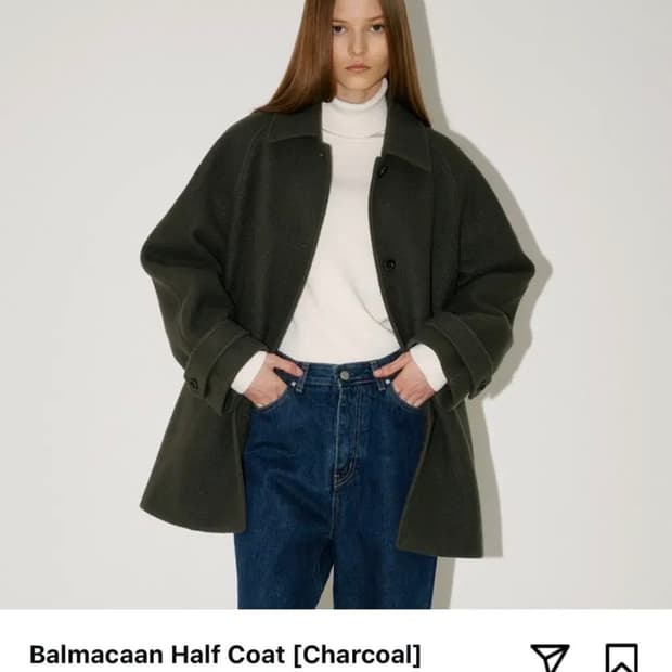 쎄르토 CERTO Balmacaan Half Coat _Charcoal