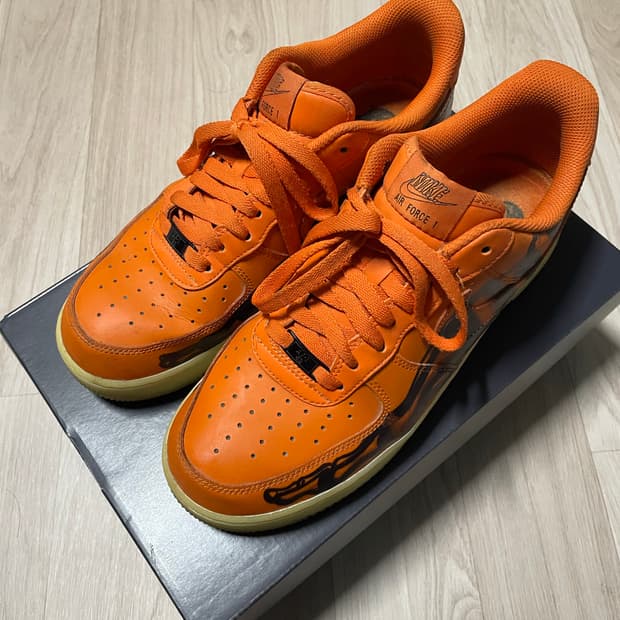 나이키 에어포스1 스켈레톤 오렌지 할로윈