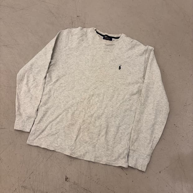 폴로 랄프로렌 그레이 와플 니트 롱슬리브