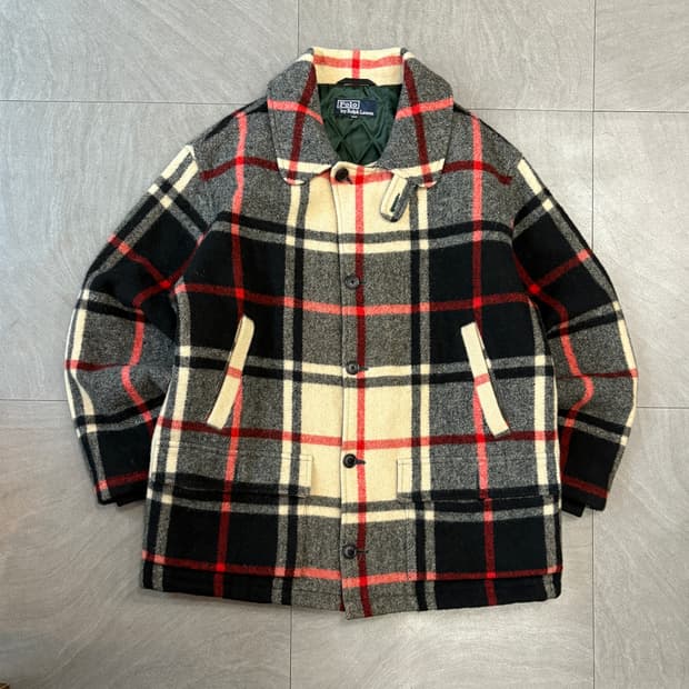 90s 90년대 일경물산 폴로 울 하프 코트 자켓