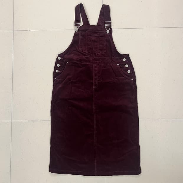 빈티지 오버롤 멜빵치마