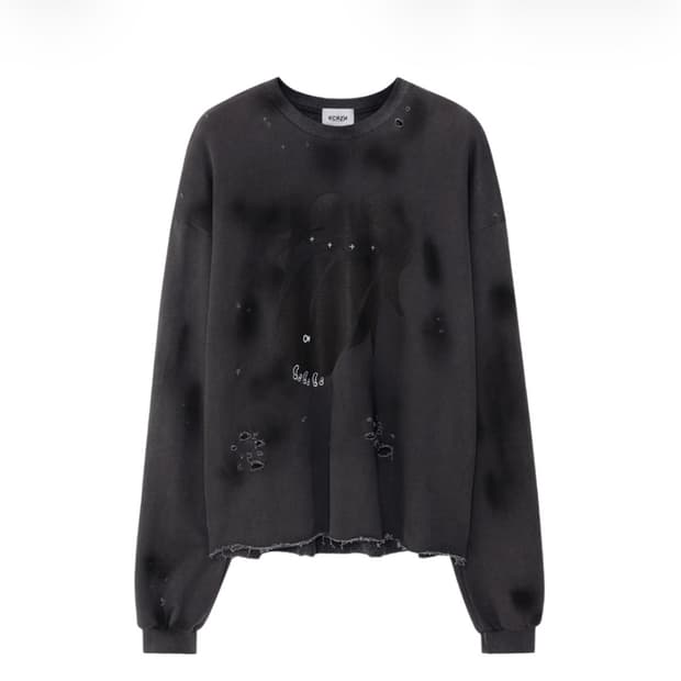 에크라손 피엘싱 락 스웻셔츠 블랙