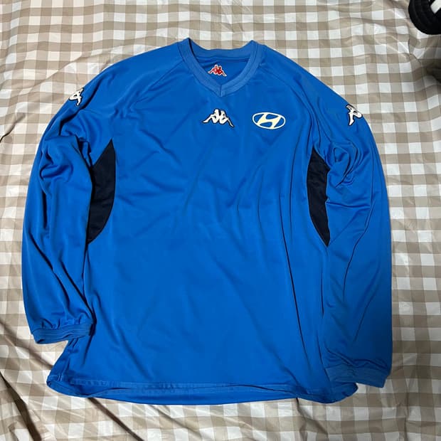 카파 현대마크 올드스쿨 긴팔티 105 유니폼 긴팔 롱슬리브 블루