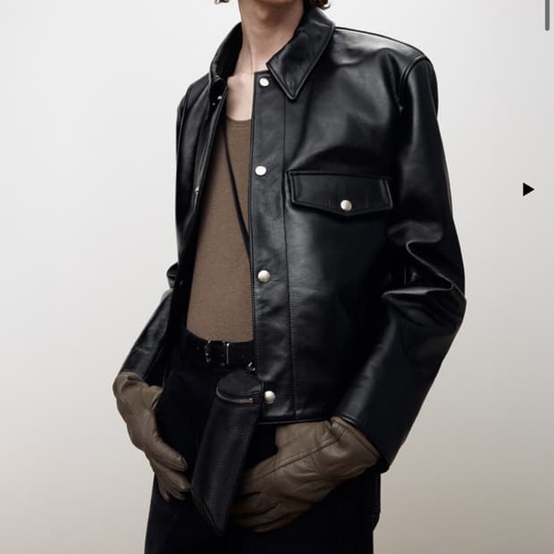 (구매글) 토니웩 레더 바이커 숏 블루종 XL,L