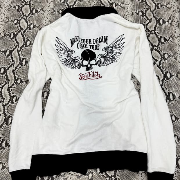 “Vondutch” Skull&Wings Back Print Punk 