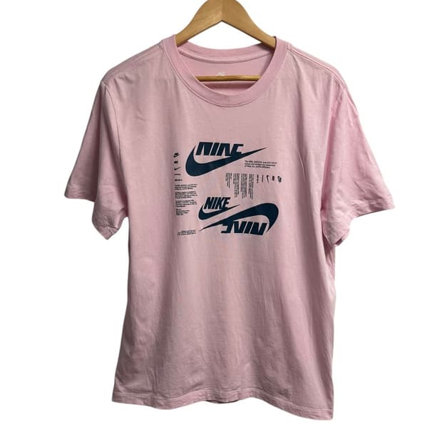 나이키(Nike) 스우시로고 핑크 반팔 티셔츠 XXL