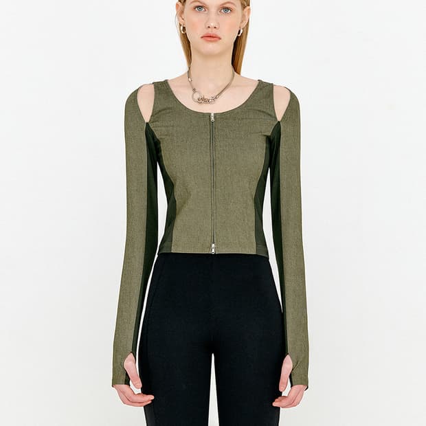 유즈 컷아웃 긴팔티