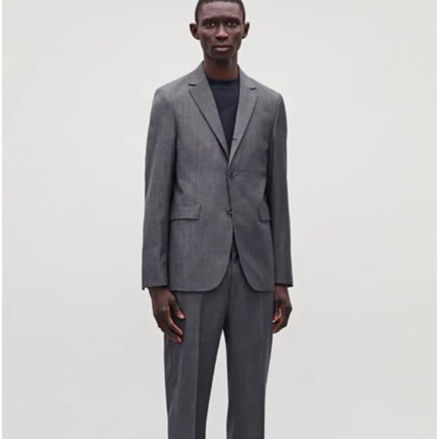 COS 잔체크 셋업 수트