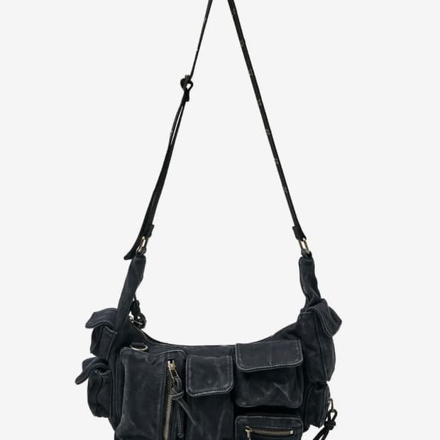 스키즘인듀싱 WASTED CARGO BAG CHARCOAL