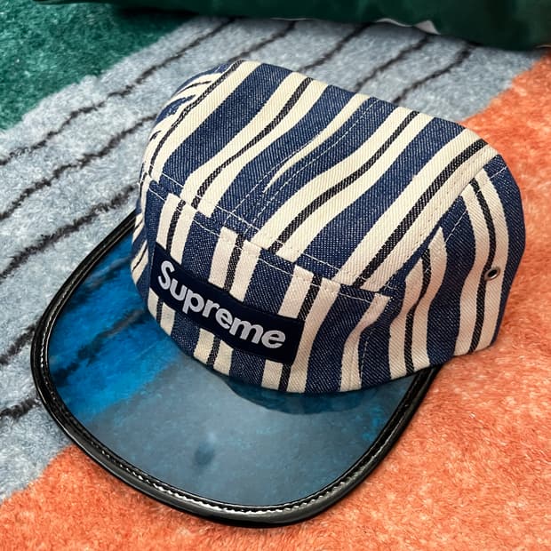 슈프림 14SS 블루 앵글러 캠프캡