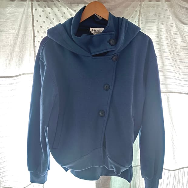 오스하이 하이넥 후드집업 blue oshigh