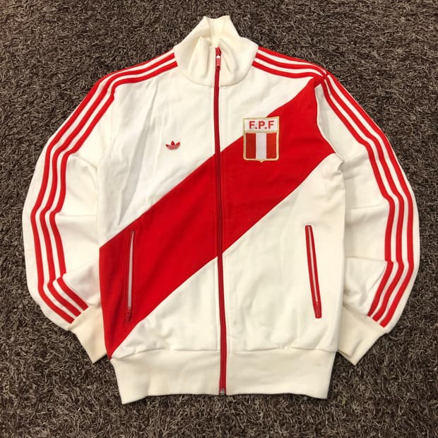 아디다스 페루 국대 화이트 져지 트랙 자켓
