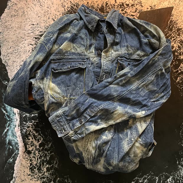 Western painted denim shirt