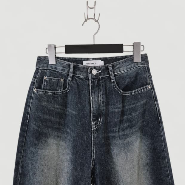 [미사용]판도라핏 빈티지 와이드핏 데님청바지 Women