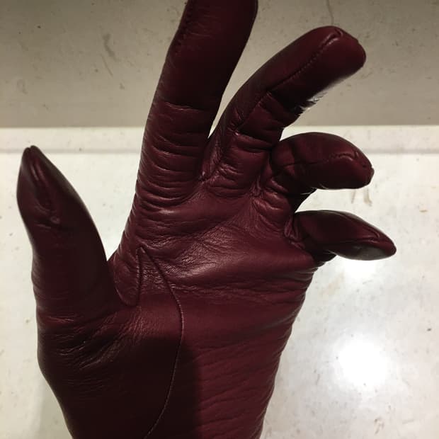 드리스 반 노튼 레더 장갑 