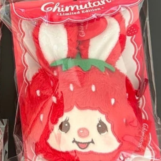 몬치치 딸기 치무탄 얼굴 파우치 키링