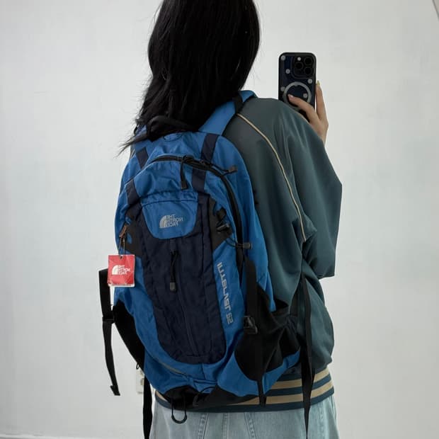 노스페이스 블루 백팩