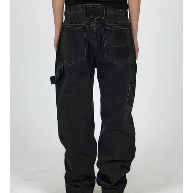 플라스틱 프로덕트 MPa PAINTER DENIM PANTS (BLACK