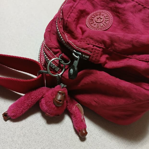 Kipling 키플링 고릴라 진분홍 빈티지 미니크로스백 가방