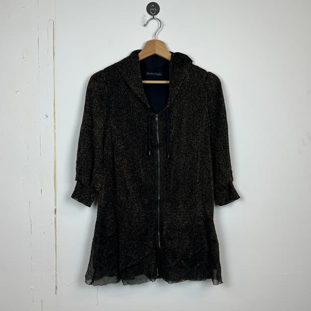 JPN 원애프터어나더 후드 지퍼 롱 가디건 OS